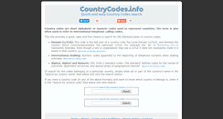 Desktop Screenshot of countrycodes.info