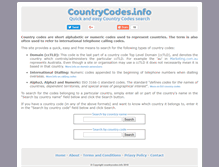 Tablet Screenshot of countrycodes.info